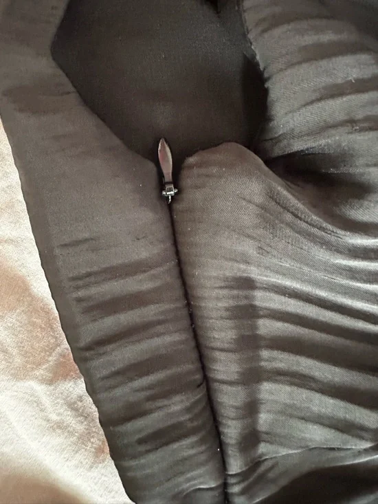 House of Harlow 1960 Black One Shoulder Pleated Evening Maxi Dress Size S - Picture 13 of 14